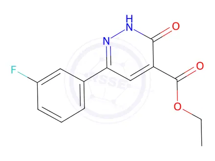 Chemical structure of ethyl 6-(3-fluorophenyl)-3-oxo-2,3-dihydropyridazine-4-carboxylate