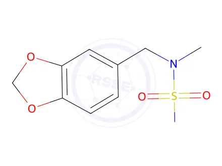 Chemical structure of n-(1,3-bEnzodioxol-5-ylmethyl)-n-methylsulfamide