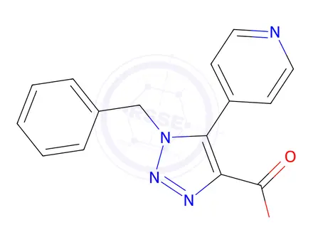 Chemical structure of 1-Benzyl-5-pyridin-4-yl-1H-1,2,3-triazole-4-carboxylic acid