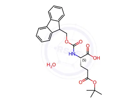 Chemical structure of FMOC-GLU(OTBU)-OH H2O