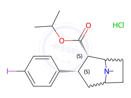 Chemical structure of 3-Deoxy-3-(p-iodophenyl) α-Ecgonine Isopropyl Ester Hydrochloride
