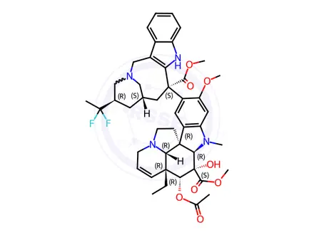Chemical structure of Vinflunine