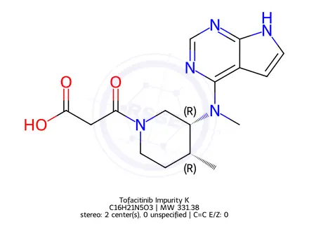 Chemical structure of Tofacitinib Impurity P
