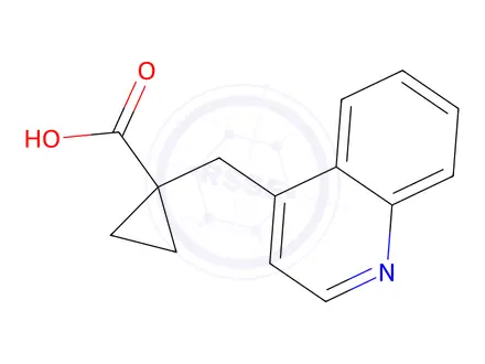 Chemical structure of 1-(Quinolin-4-ylmethyl)cyclopropane-1-carboxylic acid