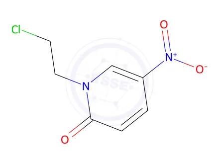 Chemical structure of 1-(2-chloroethyl)-5-nitro-1,2-dihydropyridin-2-one