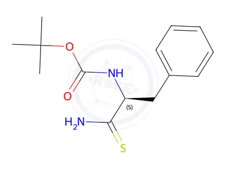 Chemical structure of tert-Butyl (S)-(1-Amino-3-phenyl-1-thioxopropan-2-yl)carbamate