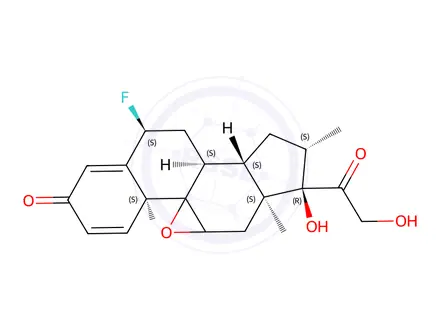 Chemical structure of (4aS,4bS,5aS,6aS,7R,8S,9aS,9bS,11S)-11-Fluoro-7-hydroxy-7-(2-hydroxyacetyl)-4a,6a,8-trimethyl-5a,6,6a,7,8,9,9a,9b,10,11-decahydrocyclopenta[1,2]phenanthro[4,4a-b]oxiren-2(4aH)-one