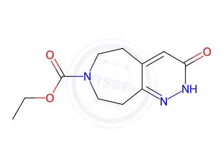 Chemical structure of Ethyl 3-hydroxy-8,9-dihydro-5H-pyridazino-[3,4-d]azepine-7(6H)-carboxylate