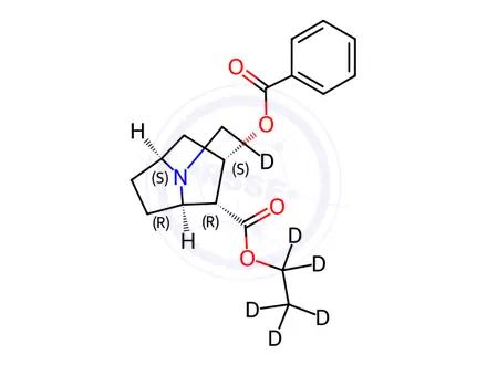 Chemical structure of Benzoyl Ecgonine Ethyl Ester-d8