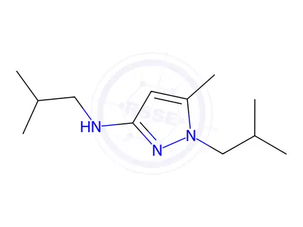 Chemical structure of N,1-diisobutyl-5-methyl-1H-pyrazol-3-amine