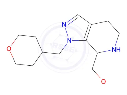 Chemical structure of 7-(Methoxymethyl)-1-((tetrahydro-2H-pyran-4-yl)methyl)-4,5,6,7-tetrahydro-1H-pyrazolo[3,4-c]pyridine