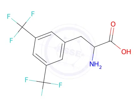 Chemical structure of 2-Amino-3-(3,5-bis(trifluoromethyl)phenyl)propanoic acid