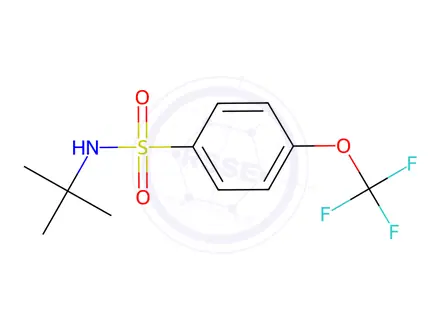 Chemical structure of N-(tert-butyl)-4-(trifluoromethoxy)benzenesulfonamide