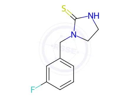 Chemical structure of 1-(3-fluorobenzyl)imidazolidine-2-thione