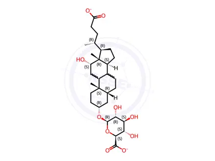Chemical structure of Deoxycholic Acid 3-O-β-D-Glucuronide Disodium Salt