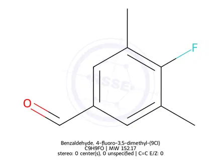 Chemical structure of Benzaldehyde, 4-fluoro-3,5-dimethyl-(9CI)