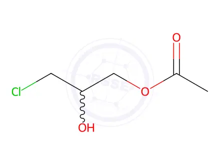 Chemical structure of Acetic acid 2-hydroxy-3-chloropropyl ester