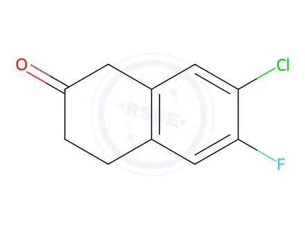 Chemical structure of 7-Chloro-6-fluoro-3,4-dihydro-2(1H)-naphthalenone