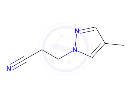 Chemical structure of 4-Methyl-1H-pyrazole-1-propanenitrile