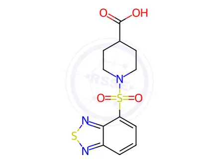 Chemical structure of 1-(2,1,3-Benzothiadiazol-4-ylsulfonyl)piperidine-4-carboxylic acid
