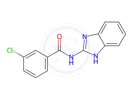 Chemical structure of N-(1H-Benzo[d]imidazol-2-yl)-3-chlorobenzamide