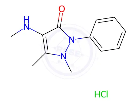 Chemical structure of 4-Methylaminoantipyrine hydrochloride