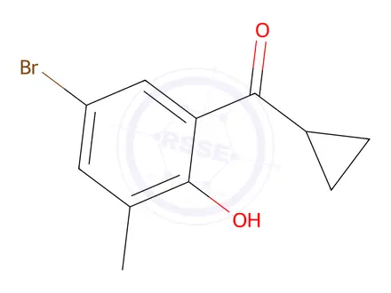 Chemical structure of (5-Bromo-2-hydroxy-3-methylphenyl)(cyclopropyl)methanone