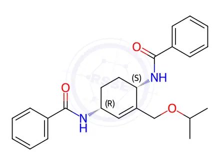 Chemical structure of N,N'-((1S,4R)-2-(isopropoxymethyl)cyclohex-2-ene-1,4-diyl)dibenzamide