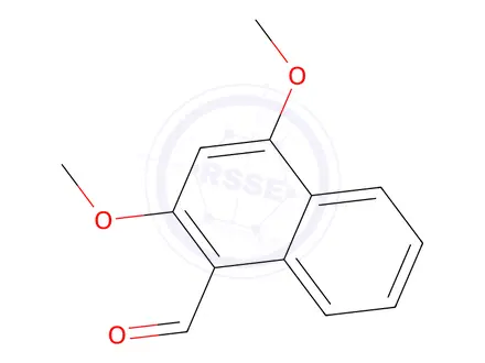 Chemical structure of 2,4-dimethoxynaphthalene-1-carbaldehyde