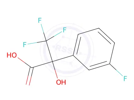 Chemical structure of 3,3,3-Trifluoro-2-(3-fluorophenyl)-2-hydroxypropanoic acid