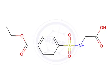Chemical structure of 2-[4-(Ethoxycarbonyl)benzenesulfonamido]acetic Acid