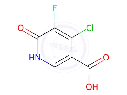 Chemical structure of 4-Chloro-5-fluoro-6-oxo-1,6-dihydropyridine-3-carboxylic acid