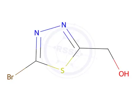 Chemical structure of 1,3,4-Thiadiazole-2-Methanol, 5-broMo-
