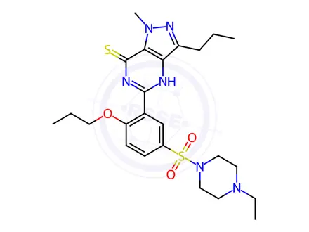 Chemical structure of Propoxyphenylthiohomosildenafil