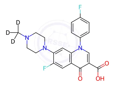 Chemical structure of Difloxacin-d3