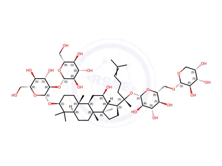 Chemical structure of Ginsenoside Rb2