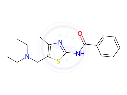 Chemical structure of N-(5-((Diethylamino)methyl)-4-methylthiazol-2-yl)benzamide
