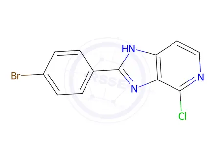 Chemical structure of 2-(4-Bromophenyl)-4-chloro-3H-imidazo[4,5-c]pyridine