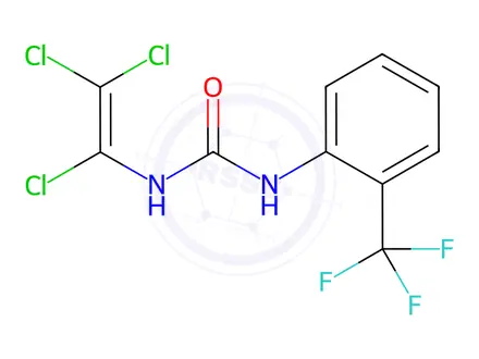 Chemical structure of N-(1,2,2-Trichlorovinyl)-N'-[2-(trifluoromethyl)phenyl]urea