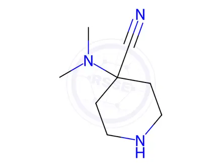 Chemical structure of 4-(Dimethylamino)piperidine-4-carbonitrile