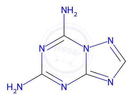 Chemical structure of [1,2,4]triazolo[1,5-a][1,3,5]triazine-5,7-diamine