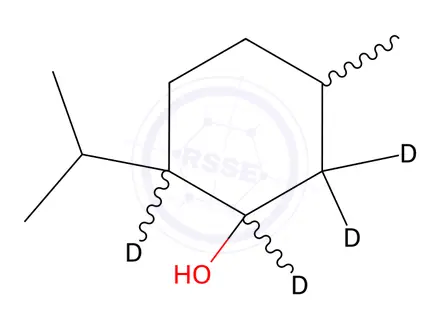 Chemical structure of Menthol-d4 (mixture of diastereomers)