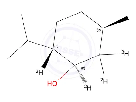 Chemical structure of (1R,2S,5R)-(-)-Menthol-d4