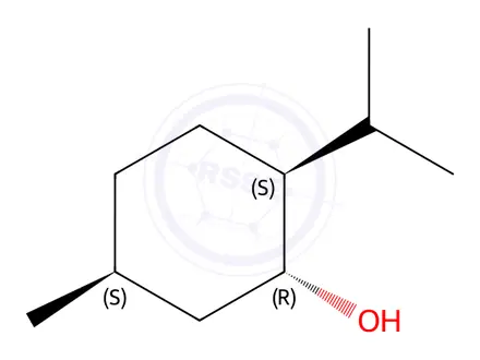 Chemical structure of (1R,2S,5S)-2-isopropyl-5-methylcyclohexan-1-ol