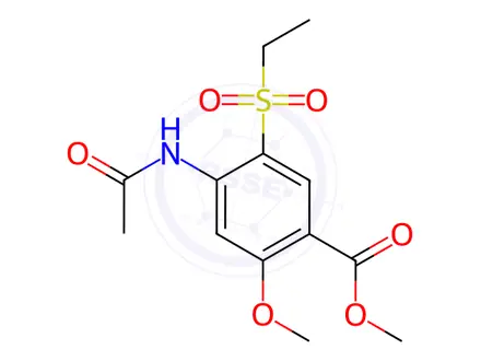 Chemical structure of Methyl 4-acetamido-5-(ethylsulfonyl)-2-methoxybenzoate