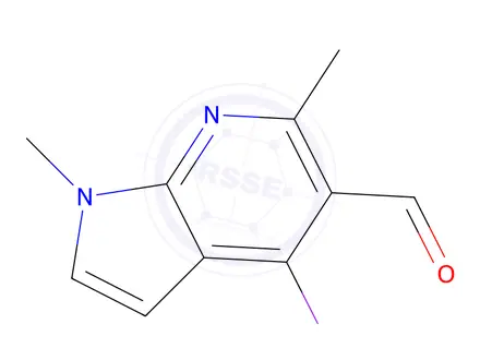 Chemical structure of 4-Iodo-1,6-dimethyl-1H-pyrrolo[2,3-b]pyridine-5-carbaldehyde