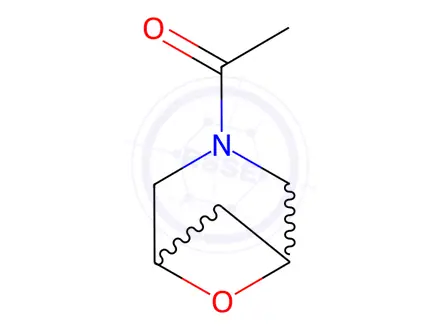 Chemical structure of 1-{6-oxa-3-azabicyclo[3.1.1]heptan-3-yl}ethan-1-o ne