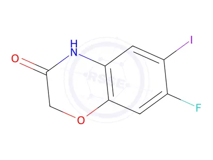 Chemical structure of 7-Fluoro-6-Iodo-3,4-Dihydro-2h-1,4-Benzoxazin-3-One