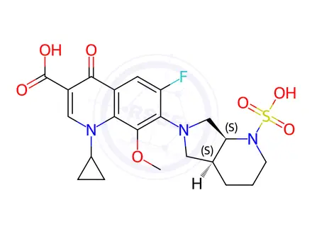 Chemical structure of Moxifloxacin N-Sulfate Disodium Salt
