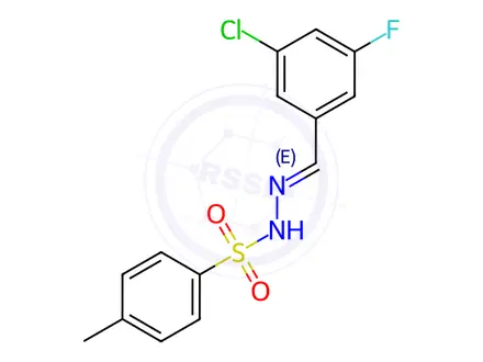Chemical structure of N'-(3-chloro-5-fluorobenzylidene)-4-methylbenzenesulfonohydrazide